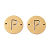 PVD Vacuum Plating 201 Stainless Steel Hollow Flat Round Links FIND-R149-03P-G-1