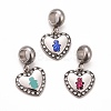 304 Stainless Steel Crystal Rhinestone European Dangle Charms STAS-F278-04P-1