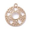 Zinc Alloy Open Back Bezel Pendants PALLOY-E577-25KCG-1