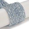 Electroplate Glass Beads Strands GLAA-Q105-04S-1