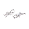 Rack Plating Eco-Friendly Brass Letter Pendants KK-K265-02P-K-2
