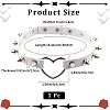 Adjustable Adjustable Gothic PU Leather Alloy Spike Rivet Heart Choker Necklaces for Women NJEW-WH20816-006P-A-2