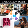 5Pcs 5 Colors Reusable Polyester Supermarket Shopping Tote Bags ABAG-CN0001-49-4