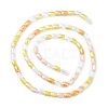 Gradient Color Electroplate Glass Bead Strands GLAA-E042-01C-2