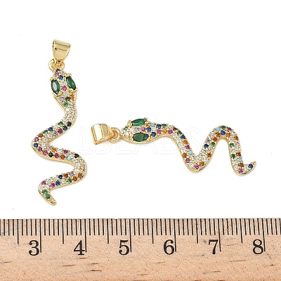 Brass Micro Pave Cubic Zirconia Pendants KK-L243-29G-03-1