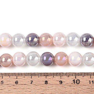 Electroplate Glass Beads Strands X-EGLA-N019-10mm-01-1