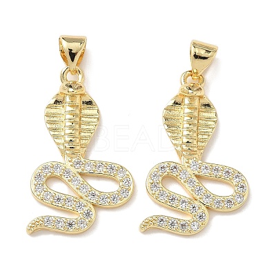 Brass Micro Pave Cubic Zirconia Pendants KK-L243-29G-12-1