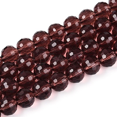Transparent Glass Bead Strands GLAA-R095-8mm-36-1
