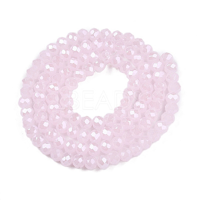 Electroplate Glass Beads Strands EGLA-A044-J4mm-A02-1