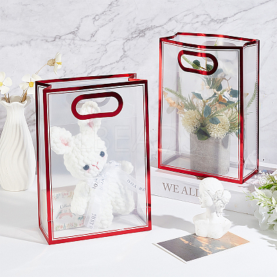 Rectangle Plastic Transparent Gift Bags ABAG-WH0048-21B-1