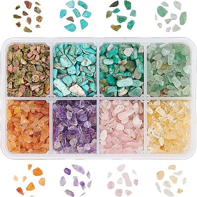 Natural & Synthetic Mixed Gemston Chip Beads G-OC0001-57-1