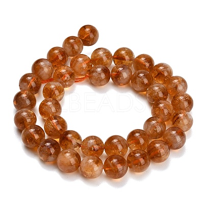 Hearted Natural Citrine Beads Strands GG-T002-A02-10mm-1