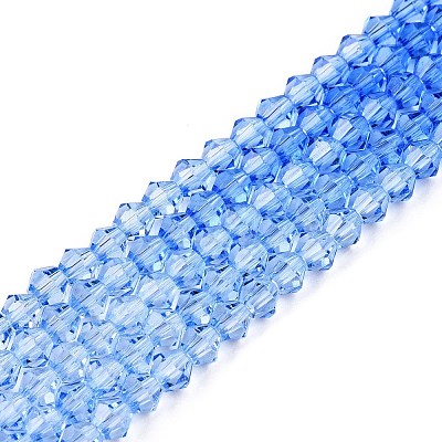 Gradient Color Baking Paint Glass Bead Strands X-DGLA-A039-T2mm-A020-1