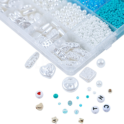 DIY 24 Style Acrylic & ABS Beads Jewelry Making Finding Kit DIY-NB0012-02D-1