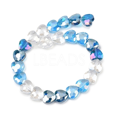 Electroplate Transparent Glass Beads Strands GL-CBADAFE-01E-1