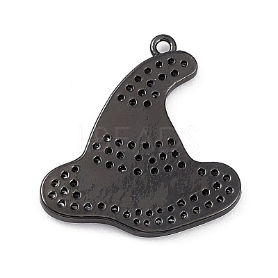 Rack Plating Brass Cubic Zirconia Pendants KK-D031-07B-02-1