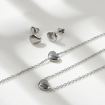 Tarnish Resistant 304 Stainless Steel Jewelry Sets SJEW-H144-23P-1
