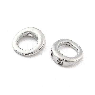 Brass Ring Charm Connectors KK-M306-04P-1