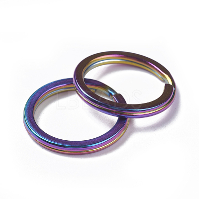Ion Plating(IP) 304 Stainless Steel Split Key Rings LS-STAS-L216-09C-1