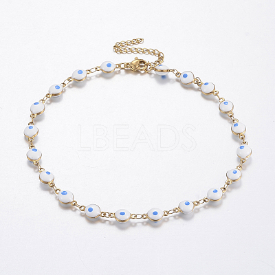 304 Stainless Steel Anklets AJEW-F033-02B-1