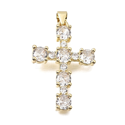 Brass Pave Cubic Zirconia Pendants CU-CBAE7DF-11G-B02-1