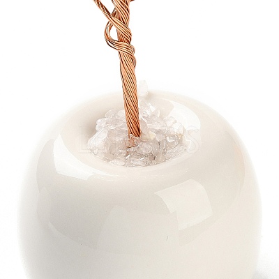 Natural Quartz Crystal Chips Tree of Life Decorations DJEW-C016-02A-1