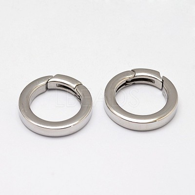 Tarnish Resistant 304 Stainless Steel Spring Gate Rings STAS-D070-01-1