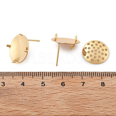 Brass Studs Earring Findings KK-K382-16B-G-1