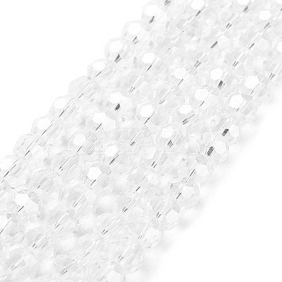Electroplate Transparent Glass Beads Strands EGLA-A035-T6mm-A19-1
