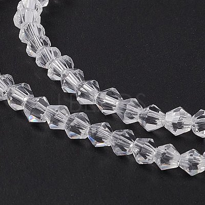Clear Glass Bicone Beads Strands X-GLAA-S026-3mm-07-1