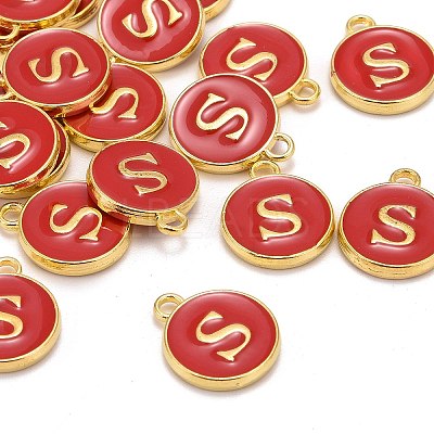 Golden Plated Alloy Enamel Charms LS-ENAM-S118-03S-1