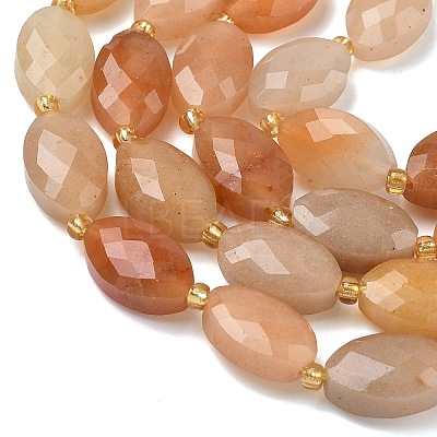 Natural Red Aventurine Beads Strands G-A295-A04-01-1