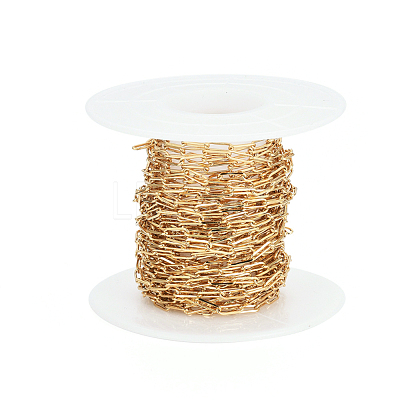 Soldered Brass Paperclip Chains CHC-G005-03G-1