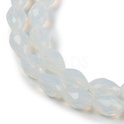 Electroplate Imitation Jade Glass Beads Strands EGLA-N013-J8mm-D02-1