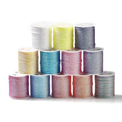 12 Rolls Polyester Metallic Threads OCOR-E026-08-1