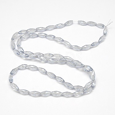 Electroplate Crystal Glass Rice Beads Strands EGLA-F042-A09-1