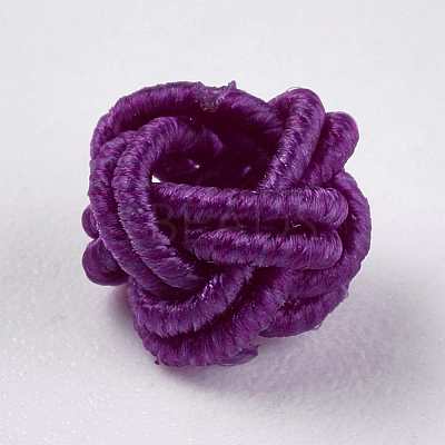 Polyester Weave Beads WOVE-K001-A11-1