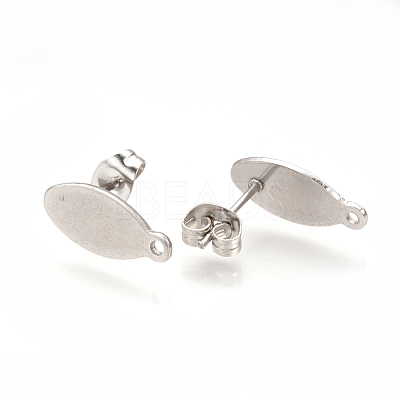 Non-Tarnish 304 Stainless Steel Stud Earring Findings X-STAS-Q223-03-1