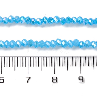 Baking Electroplate Glass Beads Strands X-DGLA-A039-J2MM-B12-1
