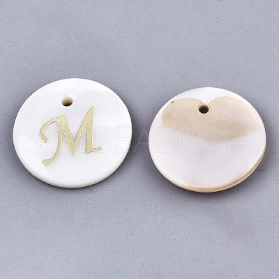 Natural Freshwater Shell Pendants SHEL-N027-04M-1