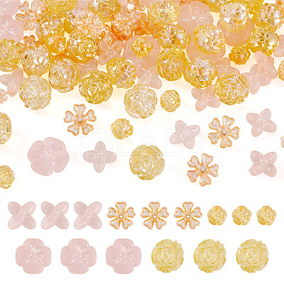104Pcs 5 Styles Acrylic Beads OACR-TA0004-52-1