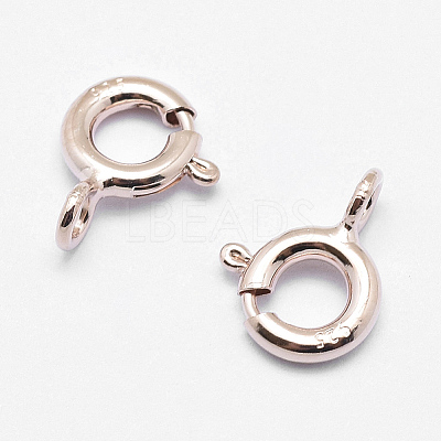925 Sterling Silver Spring Ring Clasps STER-K167-076A-RG-1