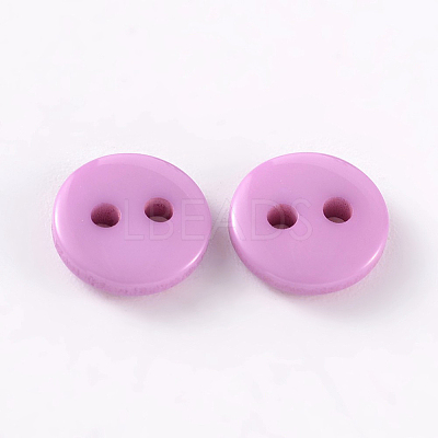 2-Hole Flat Round Resin Sewing Buttons for Costume Design BUTT-E119-34L-03-1