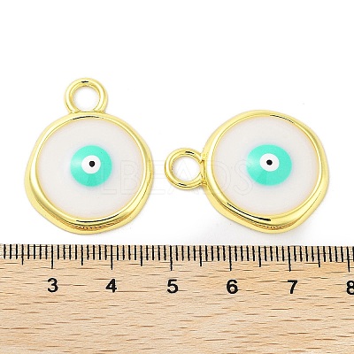 Rack Plating Brass Enamel Pendants KK-A205-07G-1