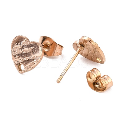 Ion Plating(IP) 304 Stainless Steel Stud Earring Findings STAS-I183-05A-RG-1
