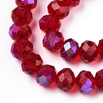 Electroplate Glass Beads Strands X1-EGLA-A034-T8mm-L20-1