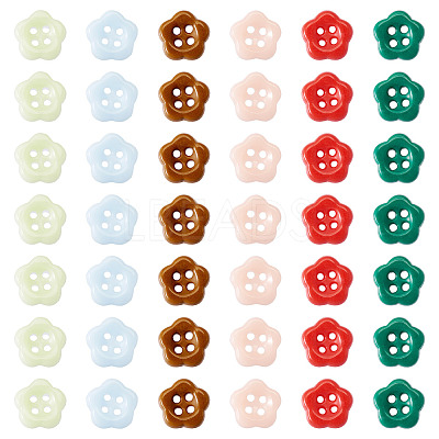 80Pcs 4-Hole Porcelain Buttons PORC-PJ0001-03-1