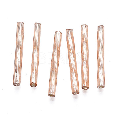 Opaque Glass Twisted Bugle Beads SEED-T005-15-B02-1