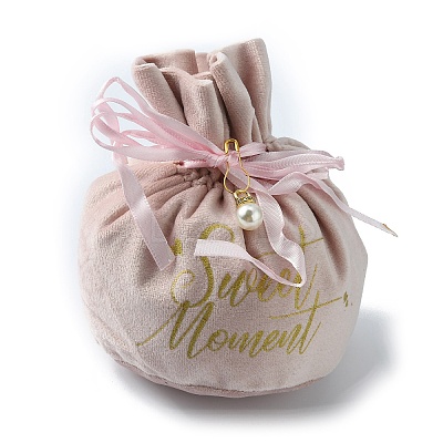 Velvet Jewelry Drawstring Pouches TP-CJC0002-01A-1