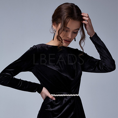 Glass Rhinestone Handmade Beaded Chains FIND-WH0161-66A-1